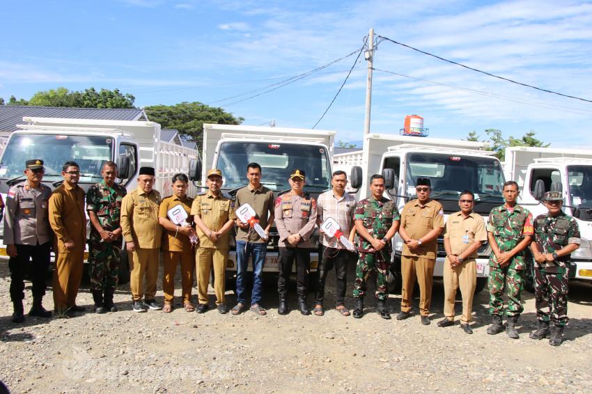 Bupati Pidie Jaya Serahkan Tujuh Truk Fuso untuk Koperasi Desa Merah Putih, Perkuat Ekonomi dan Ketahanan Pangan