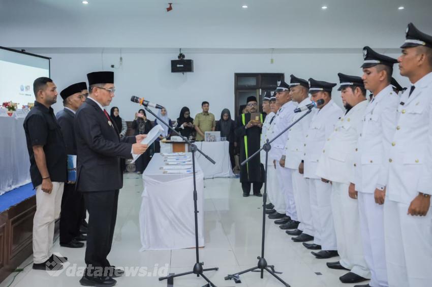 Lantik 31 Keuchik Terpilih, Ini Pesan Bupati Pidie Jaya