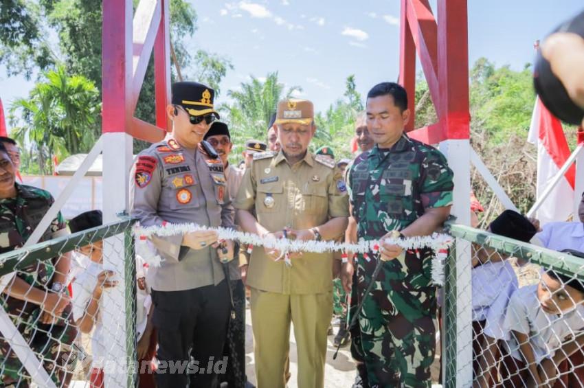 Bupati Pidie Jaya dan Dandim 0102/Pidie Resmikan Jembatan Perintis Garuda, Perkuat Konektivitas Antarwilayah