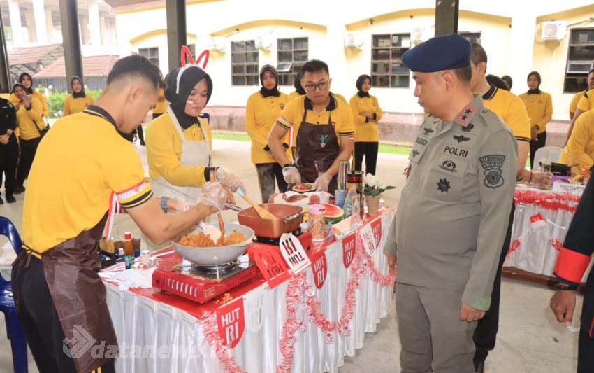 Semarak HUT ke-81 RI, Personel Polda Aceh Adu Kreativitas Memasak